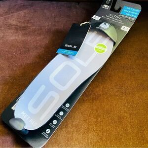 New SOLE replacement running walking insoles Active Thin w MET pad mens 13 US